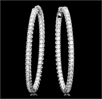 $18,800  5.20 cts Diamond 14k White Gold Earrings