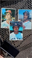 3 Lot 1980 Topps Baseball Superstars 5" X 7" Photo