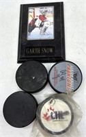 Garth Snow Hockey Wall Plaque & Signed Phantom Hoc