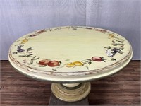 Round Shabby Chic Fruit Painted Dining Table