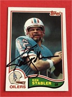 1982 Topps Ken Stabler Signed Card