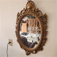 Vintage Plastic Framed Wall Mirror