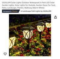 GIGALUMI Solar Lights Outdoor Waterproof