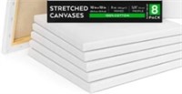 Arteza 12x12" classic stretched canvases 8pk