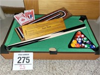 Tabletop billiards & cribbage boards