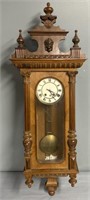 Vienna Regulator Style Wood Wall Clock