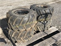 26X12.00-12 TRENCHER TIRES MOUNTED ON RIMS
