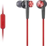 Sony MDRXB50AP/R Extra Bass Earbud Headphones (Red
