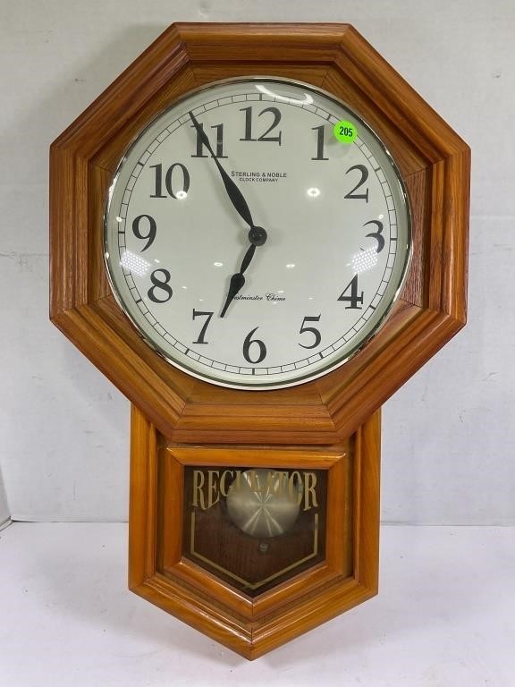 STERLING NOBLE CLOCK CO. BATTERY OPERATED WALL