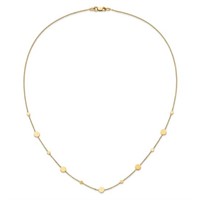 14 Kt- Polished Circle Disc Design Necklace