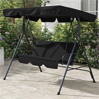 Outsunny 3-Seat Patio Swing With Canopy