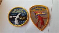 Two Vintage Women Bowling Patches