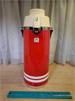 Thermos Red Peacock Vacuum Bottle Company Hot,