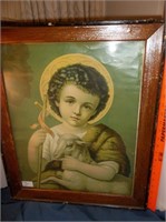 Antique German John the Baptist Picture