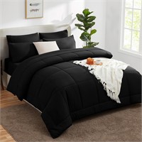 CozyLux Full Comforter Set - 7 Pieces Bed in a Bag