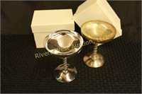 Showpiece Silver Bridal Toasting Goblets