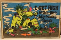 1970s "I Get High" Black Light Picture