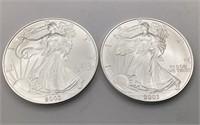 2 2003 Silver Eagles