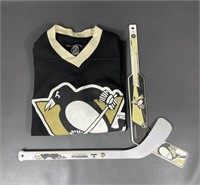 Vintage Pittsburgh Penguins Jersey/ Mini Sticks