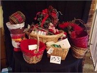 CHRISTMAS ITEMS IN BASKETS