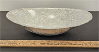 Silver Glass Encased Decorative Bowl