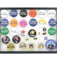 McCain - Palin Presidential Campaign Pins (30)