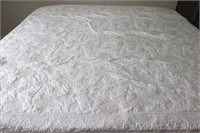 Elena Brunelli Queen Warm White Textured Quilt