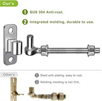 (N) Insaga 25cm Long J Bolt Gate Hinge, Heavy Duty