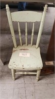 Antique Child's Plank Bottom Chair