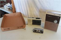 Coated lens, cassette recorder, radio