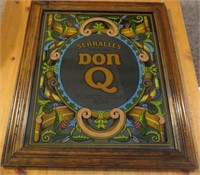 24" x 20" Don Q Puerto Rican Rum Mirror 1980 Sign