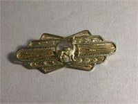 OLD C- CLASP SIGNED 800 GOLD WASH STERLING PIN FIL