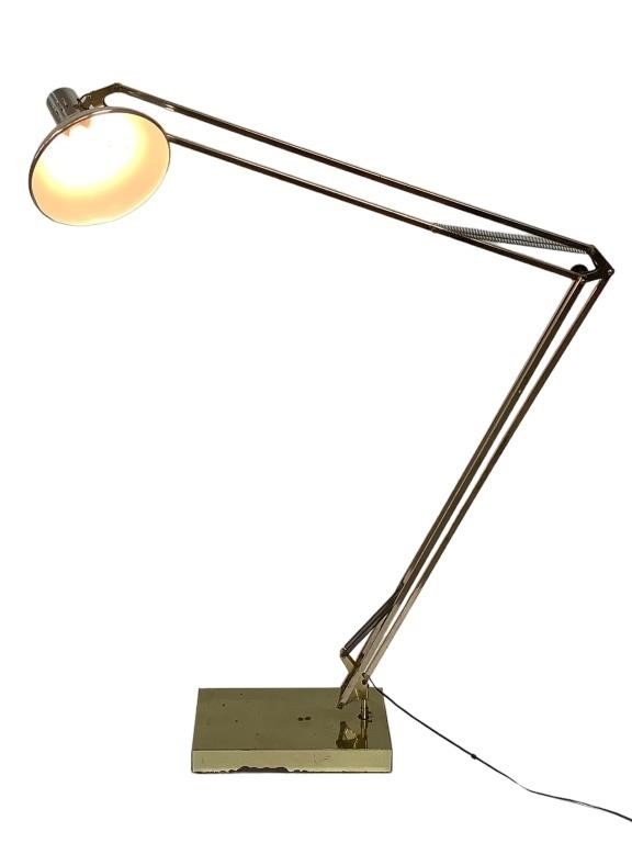 Articulating Arm Oversize Floor Lamp Mixed Metals