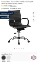 New 10 pcs; Mainstays 37.5 in Manager's Chair