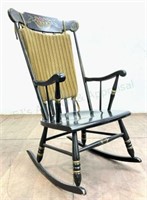 Hitchcock Style Lacquered Rocking Chair W/ Pad