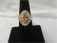 YELLOW COCKTAIL RING SZ 7