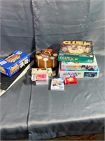 Games, poker chips, clue, Junior, guess who, shake