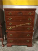 51.5" tall chest of 6 drawers