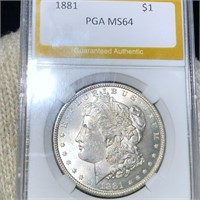 1881 Morgan Silver Dollar PGA - MS64