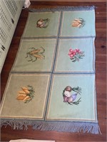 Area Rug with Vegetable Pattern