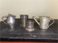 Silver Plated Creamer / Watering Can and Two (2)
