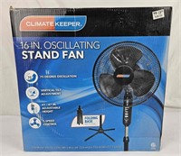 New Climate Keeper 16" Oscillating Standing Fan
