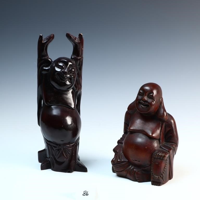 Vintage wooden carved Buddhas