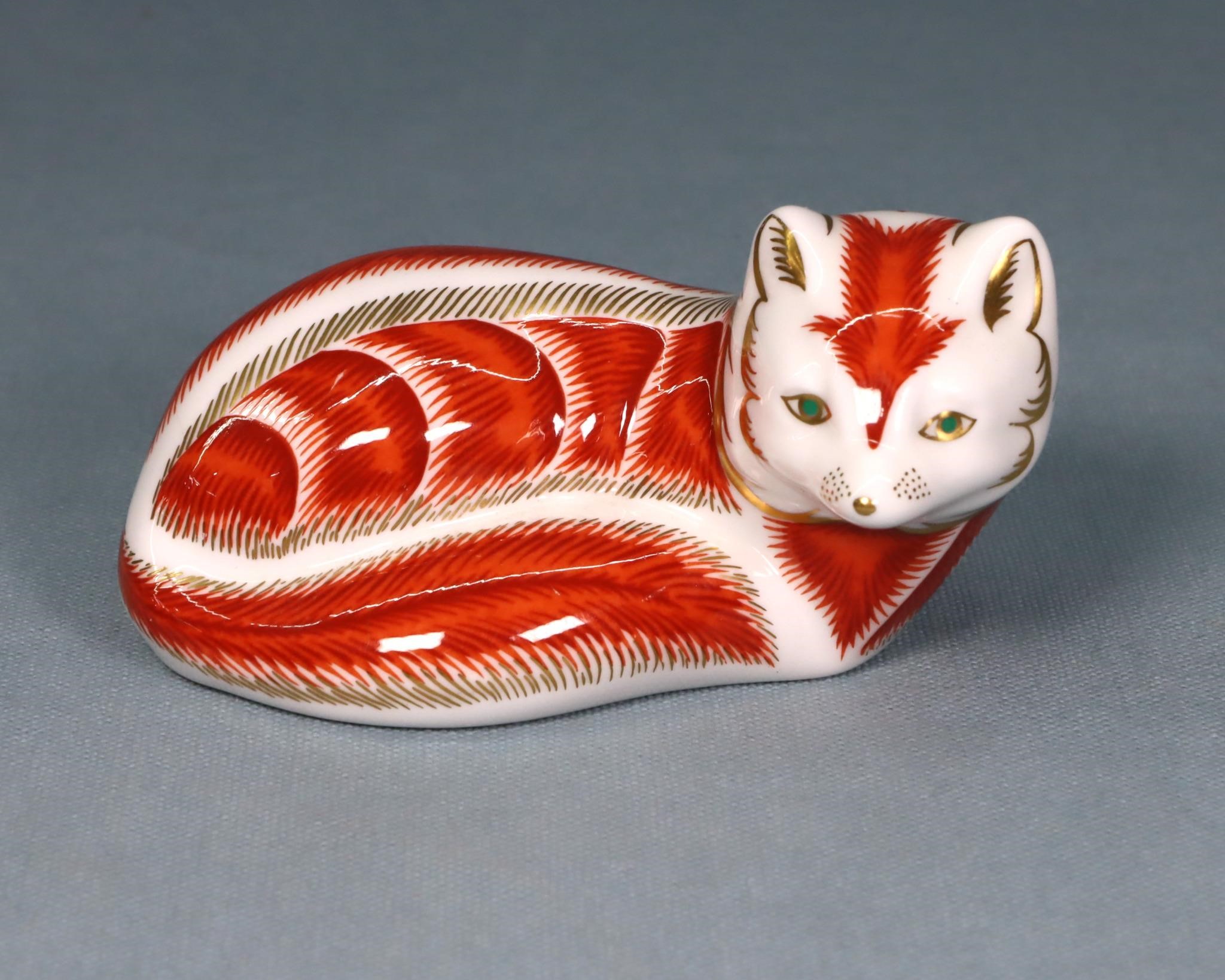 Royal Crown Derby Fox Paperweight