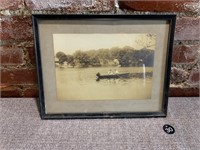 Vintage Photo of Couple in Rowboat