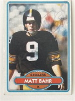 Pittsburgh Steelers Matt Bahr 1980 Topps #31 signe