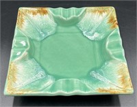 MCM Roseville Glazed Seafoam Pottery Ashtray