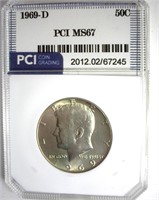 1969-D Kennedy MS67 LISTS $2850
