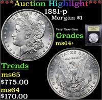***Auction Highlight*** 1881-p Morgan Dollar $1 Gr