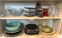 Pyrex Green Glass Plates, Platters, Plates & more